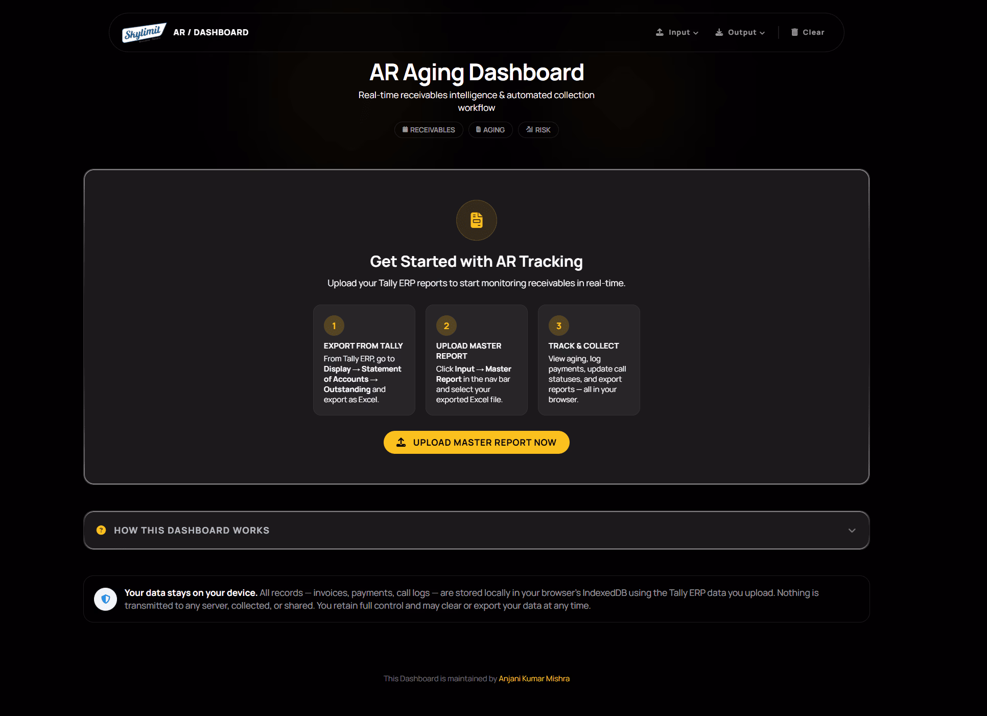 SkyLimit AR Aging Dashboard