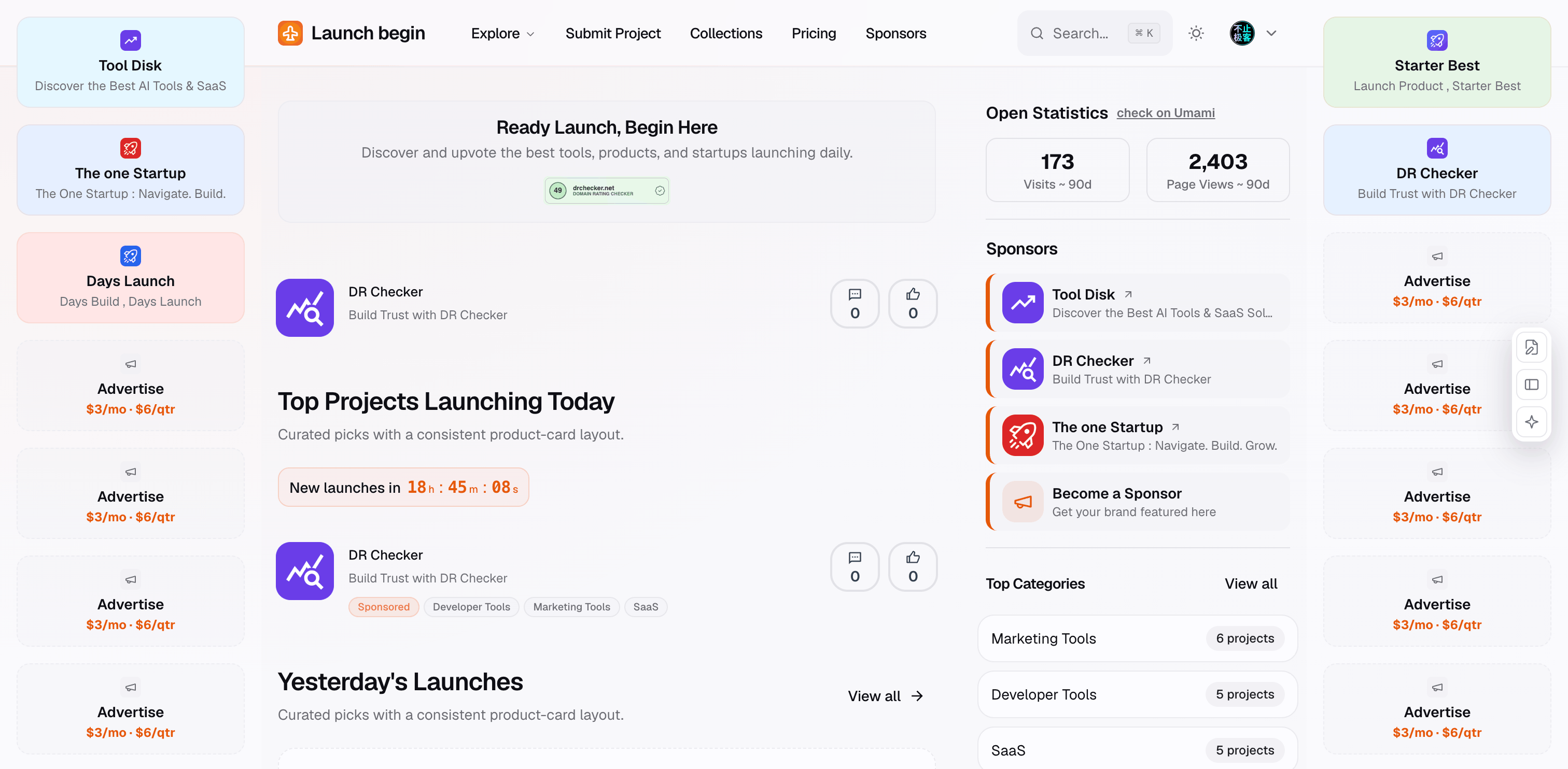 Launch begin